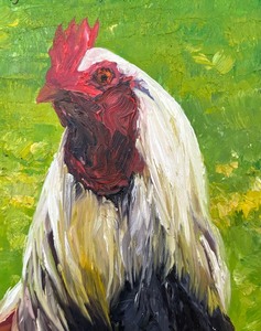 lot 79 image: Red Original Painting by Evan Abrahamson