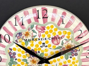 lot 80 image: MacKenzie-Childs Buttercup Floral Polka Dot Wall Clock