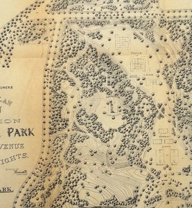 lot 85 image: Vintage Framed City of Minneapolis Map
