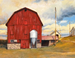 lot 133 image: Heart of the Farm Original Framed Painting by Todd Voss