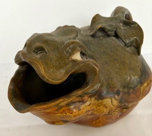 lot 146 image: Artisan Pottery Toad Pitcher by Laura Klein
