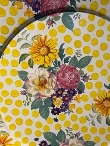 lot 166 image: MacKenzie-Childs Buttercup Floral Polka Dot Platter