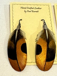lot 125 image: Paul Burnett Hand Crafted Leather Brooch and Earrings Set, New