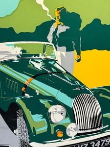 lot 127 image: Vintage Morgan Car Poster