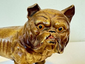 lot 15 image: Antique Cast Iron Hubley Bulldog Bank