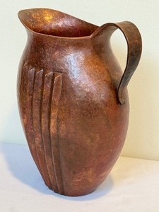 lot 40 image: Santa Clara Del Cobre, Mexico Copper Pitcher