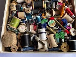 lot 331 image: Large Box of Vintage Sewing Threads
