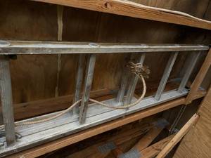 lot 335 image: 28 Foot Aluminum Extension Ladder