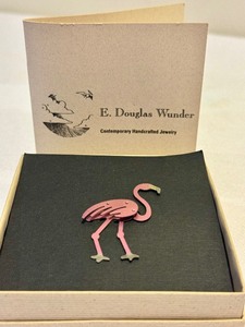 lot 266 image: E. Douglas Wunder Flamingo Brooch