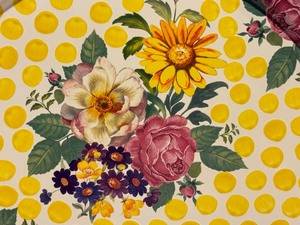 lot 269 image: MacKenzie-Childs Buttercup Floral Polka Dot Platter
