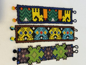 lot 242 image: (3) Colorful Beaded Bracelets