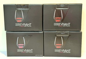 lot 236 image: (4) New Set of Two Reidel Vivant Merlot Wine Tumblers