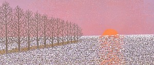 lot 213 image: Winter Sunset Signed Limited Edition Wood Cut Print by Charles Beck