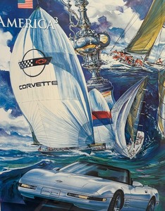 lot 291 image: Corvette Americas Cup Promotional Framed Print
