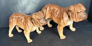 lot 382 image: Two Vintage Royal Doulton Bull Dog Figurines