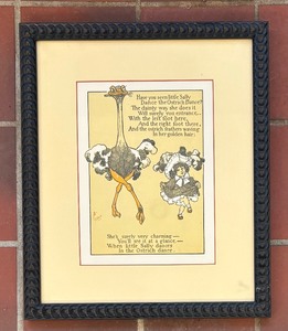 lot 390 image: Two Framed Vintage Will Denslow Illustrated Poem Prints