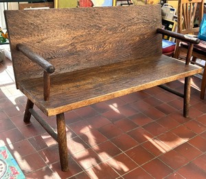 lot 404 image: Rustic Wooden Bench