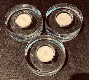 lot 496 image: Trio of Orrefors Votive Candle Holders