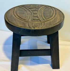 lot 501 image: Decorative Wooden Stool
