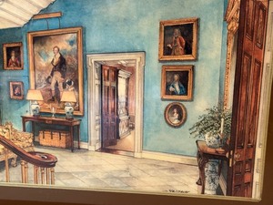 lot 426 image: Vintage Artisan Decoupage Tray by Cynthia Carey