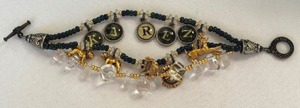 lot 369 image: Personalized, Karen Charm Beaded Bracelet