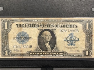 lot 2 image: $1 Dollar Silver Certificate Large Bill 1923
