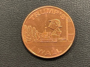 lot 3 image: 1 Ounce .999 Fine Copper Round Trumps Wall