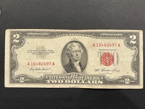 lot 9 image: Red Seal $2 Bill