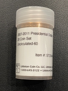 lot 17 image: 2007-2011 Presidential Dollars 20 Coin Set Uncirculated-60
