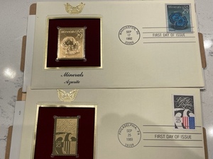 lot 19 image: Commemorative Gold Foil Stamps