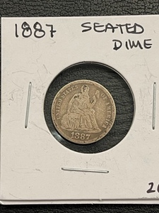 lot 21 image: 1887 Liberty Seated Dime