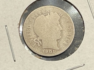 lot 40 image: 1901 Barber Dime