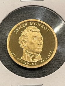 lot 42 image: James Monroe Presidential Dollar Uncirculated