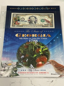 lot 47 image: Georgia $2 Dollar Bill