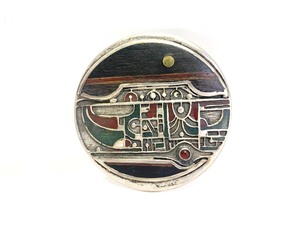 Large Sculptural Sterling Silver Modernist Brooch by Jim McConnell