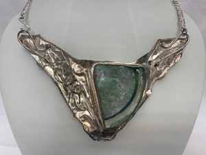 Gorgeous Large Modernist Sculptural Sterling Silver Necklace by Jackie Cohen