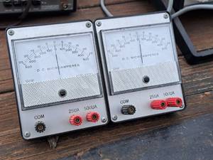 lot 375 image: Lot of (2) DC Microampere Meter