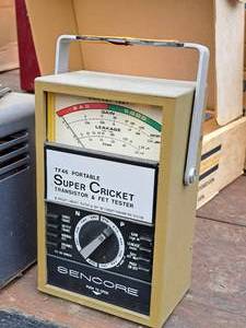 lot 393 image: Sencore Super Cricket Portable Transistor & FET Tester TF46