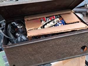 lot 447 image: Metal Tool Box with Tubes
