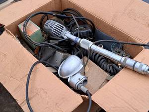 lot 448 image: Lot of (1 Box) Radio Parts - Microphones, Misc.