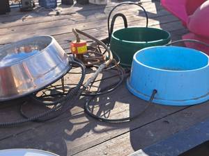 lot 484 image: Lot of (3) Heated Water Bowls