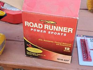lot 496 image: Fleet Farm Road Runner Power Sports ATV Battery CB14A-A2FP (New)