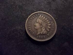 1863 Indian Head Cent Copper Nickel (1860-1864)