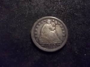 1853 Liberty Seated With Arrows Half Dime