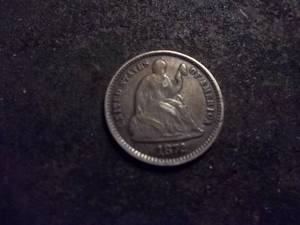 1872 Seated Liberty Half Dime With Legend Obverse
