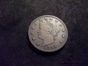 1883 Liberty Head Nickel With No Cents On Reverse