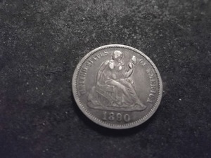 1890 Liberty Seated Dime With Legend Reverse