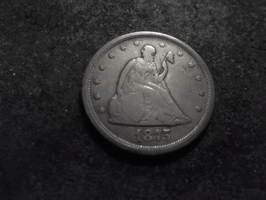 1875 S Twenty Cent Liberty Seated