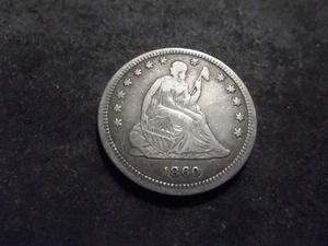 1860 Seated Liberty Quarter