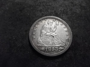 1853 Seated Liberty Quarter With Arrows